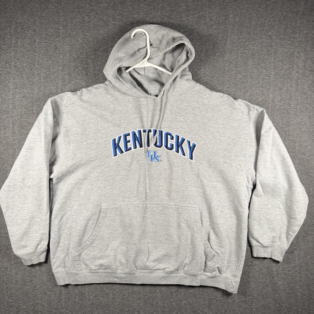 Kentucky Wildcats Hoodie Sweatshirt Mens 2XL Gray Blue NCAA Basketball ProEdge